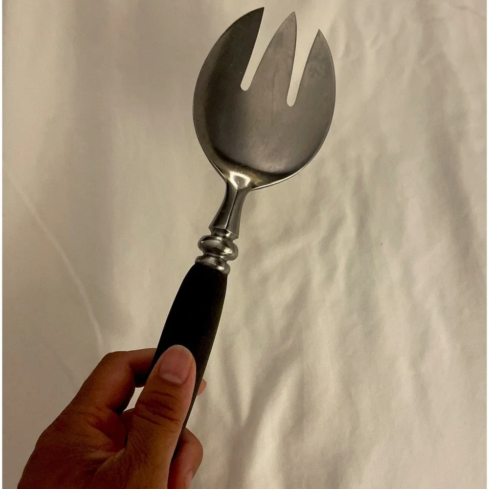 Guildcraft Forged‎ Stainless Serving Fork With Black Handle Japan 11.5
